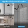 imageHibbent All Metal Upgraded 18 Shower Head Extension Arm with Flange Solid Brass Flexible Height ampamp Angle Adjustable Shower Arm Extender with Lock Joint Universal Connection ChromeOil Rubbed Bronze