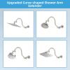 imageHibbent All Metal Upgraded 18 Shower Head Extension Arm with Flange Solid Brass Flexible Height ampamp Angle Adjustable Shower Arm Extender with Lock Joint Universal Connection ChromeBrushed Nickel