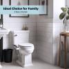 imageHibbent Bidet Attachment for Toilet NonElectric Dual Nozzle for Frontal ampamp Rear Wash Adjustable Water Pressure Control Fresh Water Bidet Toilet Seat Self Cleaning Water Sprayer WhiteChromeMatte Black