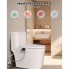 imageHibbent Bidet Attachment for Toilet NonElectric Dual Nozzle for Frontal ampamp Rear Wash Adjustable Water Pressure Control Fresh Water Bidet Toilet Seat Self Cleaning Water Sprayer WhiteDark Black