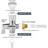 imageHibbent Bidet T Adapter with Shut off Valve Metal T Valve for Handheld Toilet Bidet Sprayer 78 x 78 x G12 or 38quot 3 Way Tee Connector Bidet Attachment for Toilet Polished Chrome