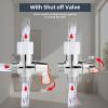 imageHibbent Bidet T Adapter with Shut off Valve Metal T Valve for Handheld Toilet Bidet Sprayer 78 x 78 x G12 or 38quot 3 Way Tee Connector Bidet Attachment for Toilet Polished Chrome
