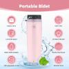 imageHibbent Portable Bidet for Travel High Pressure Handheld Electric Bidet Sprayer Rechargeable Travel Bidet for Women ampamp Men Personal Hygiene Cleaning Soothing Postpartum Care BluePink