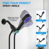 imageHibbent Upgraded Metal Shower Head Holder with LED Display Shower Thermometer Adjustable Shower Arm Mount for Handheld Shower Head Universal Shower Head Bracket Solid Brass Pivot Ball ChromeOilledRubbed Bronze