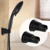 imageHibbent Vacuum Suction Cup Shower Head Holder Removable Shower Head Bracket Height Adjustable Shower wand Holder ampamp Wall Mount ABS Plastic Suction Holder for Handheld Shower Head Chrome FinishMatte Black Finish