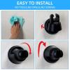imageHibbent Vacuum Suction Cup Shower Head Holder Removable Shower Head Bracket Height Adjustable Shower wand Holder ampamp Wall Mount ABS Plastic Suction Holder for Handheld Shower Head Chrome FinishMatte Black