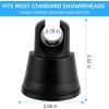 imageHibbent Vacuum Suction Cup Shower Head Holder Removable Shower Head Bracket Height Adjustable Shower wand Holder ampamp Wall Mount ABS Plastic Suction Holder for Handheld Shower Head Chrome FinishMatte Black