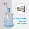 imageHibbent Vacuum Suction Cup Shower Head Holder Removable Shower Head Bracket Height Adjustable Shower wand Holder ampamp Wall Mount ABS Plastic Suction Holder for Handheld Shower Head Chrome FinishBrushed Nickel