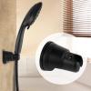 imageHibbent Vacuum Suction Cup Shower Head Holder Removable Shower Head Bracket Height Adjustable Shower wand Holder ampamp Wall Mount ABS Plastic Suction Holder for Handheld Shower Head Chrome FinishMatte Black