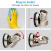 imageHibbent Vacuum Suction Cup Shower Head Holder Removable Shower Head Bracket Height Adjustable Shower wand Holder ampamp Wall Mount ABS Plastic Suction Holder for Handheld Shower Head Chrome FinishBrushed Nickel