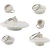 imageHibbent 6 Pieces Drain Stopper Rubber Kitchen Sink Drain Sink Stopper Drain Plug with Pull Ring for Kitchen Bathtub Bathroom and Laundry Sink in 6 Different Sizes WhiteWhite