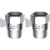 imageHibbent All Metal 2 Pack Shower Head Flow Control Valve G12 Brass Shutoff Valve with Metal Handle Lever Shut OFF Water Flow Control Regulator for Handheld Shower or Bidet Sprayer ChormeChrome