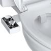 imageHibbent Bidet Attachment for Toilet NonElectric Dual Nozzle for Frontal ampamp Rear Wash Adjustable Water Pressure Control Fresh Water Bidet Toilet Seat Self Cleaning Water Sprayer WhiteChromeMatte Black