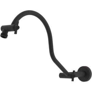 imageHibbent All Metal Upgraded 18 Shower Head Extension Arm with Flange Solid Brass Flexible Height ampamp Angle Adjustable Shower Arm Extender with Lock Joint Universal Connection ChromeOil Rubbed Bronze