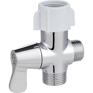 imageHibbent Bidet T Adapter with Shut off Valve Metal T Valve for Handheld Toilet Bidet Sprayer 78 x 78 x G12 or 38quot 3 Way Tee Connector Bidet Attachment for Toilet Polished Chrome