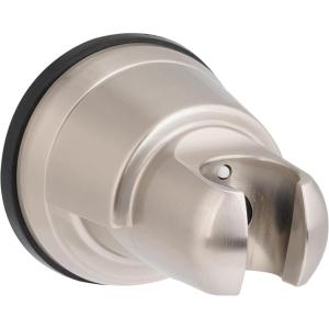 imageHibbent Vacuum Suction Cup Shower Head Holder Removable Shower Head Bracket Height Adjustable Shower wand Holder ampamp Wall Mount ABS Plastic Suction Holder for Handheld Shower Head Chrome FinishBrushed Nickel