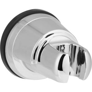 imageHibbent Vacuum Suction Cup Shower Head Holder Removable Shower Head Bracket Height Adjustable Shower wand Holder ampamp Wall Mount ABS Plastic Suction Holder for Handheld Shower Head Chrome FinishChrome