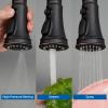 imageHibbent Kitchen Faucet Head Replacement with Pull Down Spray Head 3 Function Faucet Sprayer Nozzle  15 Adapters Compatible with Moen American Standard Delta Kohler  Brushed NickelOil Rubbed Bronze