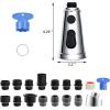 imageHibbent Kitchen Faucet Head Replacement with Pull Down Spray Head 3 Function Faucet Sprayer Nozzle  15 Adapters Compatible with Moen American Standard Delta Kohler  Brushed NickelChrome Finished