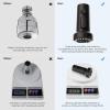 imageHibbent Stainless Steels Pull Down Kitchen Faucet Head Replacement 3 Function Sink Faucet Sprayer Head with 15 Adapters Compatible with Moen American Standard Delta Kohler Faucets ChromeOil Rubbed Bronze