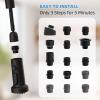 imageHibbent Stainless Steels Pull Down Kitchen Faucet Head Replacement 3 Function Sink Faucet Sprayer Head with 15 Adapters Compatible with Moen American Standard Delta Kohler Faucets ChromeOil Rubbed Bronze