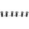 imageHibbent 6 Pack Universal Toilet Seat Hinges Screw Blind Hole fixings Expanding Rubber Top Fix Nuts Screws for Top Mounting Toilet Seat Hinges3 Pairs with One Expandable Ball6 Pack