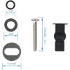 imageHibbent 6 Pack Universal Toilet Seat Hinges Screw Blind Hole fixings Expanding Rubber Top Fix Nuts Screws for Top Mounting Toilet Seat Hinges3 Pairs with One Expandable Ball6 Pack