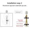 imageHibbent Toilet Floor Bolts and Caps Set Universal Toilet Bowl to Floor Bolts Solid Brass Including 2 Brass Bolts 4 Bolt Caps with NutsWashers Toilet Bolts Heavy Duty Bolts Closet Bolt Set