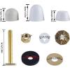imageHibbent Toilet Floor Bolts and Caps Set Universal Toilet Bowl to Floor Bolts Solid Brass Including 2 Brass Bolts 4 Bolt Caps with NutsWashers Toilet Bolts Heavy Duty Bolts Closet Bolt Set