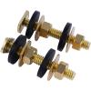 imageHibbent Toilet Floor Bolts and Caps Set Universal Toilet Bowl to Floor Bolts Solid Brass Including 2 Brass Bolts 4 Bolt Caps with NutsWashers Toilet Bolts Heavy Duty Bolts Closet Bolt Set