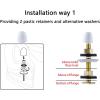 imageHibbent Toilet Floor Bolts and Caps Set Universal Toilet Bowl to Floor Bolts Solid Brass Including 2 Brass Bolts 4 Bolt Caps with NutsWashers Toilet Bolts Heavy Duty Bolts Closet Bolt Set