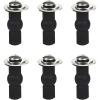 imageHibbent 6 Pack Universal Toilet Seat Hinges Screw Blind Hole fixings Expanding Rubber Top Fix Nuts Screws for Top Mounting Toilet Seat Hinges3 Pairs with One Expandable Ball6 Pack