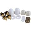 imageHibbent Toilet Floor Bolts and Caps Set Universal Toilet Bowl to Floor Bolts Solid Brass Including 2 Brass Bolts 4 Bolt Caps with NutsWashers Toilet Bolts Heavy Duty Bolts Closet Bolt Set