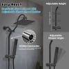 imageHibbent All Metal High Pressure 10 Rainfall Shower Head Showerhead Combo with 4mode Handheld Spray 12 Adjustable Extension Arm Extension Bar Easy Reach Holder 71 Hose ChromeOil Rubbed Bronze