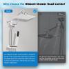 imageHibbent All Metal High Pressure 10 Rainfall Shower Head Showerhead Combo with 4mode Handheld Spray 12 Adjustable Extension Arm Extension Bar Easy Reach Holder 71 Hose ChromeChrome