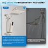 imageHibbent All Metal High Pressure 10 Rainfall Shower Head Showerhead Combo with 4mode Handheld Spray 12 Adjustable Extension Arm Extension Bar Easy Reach Holder 71 Hose ChromeBrushed Nickel