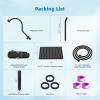 imageHibbent All Metal High Pressure 10 Rainfall Shower Head Showerhead Combo with 4mode Handheld Spray 12 Adjustable Extension Arm Extension Bar Easy Reach Holder 71 Hose ChromeMatte Black