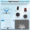 imageHibbent All Metal High Pressure 10 Rainfall Shower Head Showerhead Combo with 4mode Handheld Spray 12 Adjustable Extension Arm Extension Bar Easy Reach Holder 71 Hose ChromeOil Rubbed Bronze