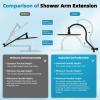 imageHibbent All Metal High Pressure 10 Rainfall Shower Head Showerhead Combo with 4mode Handheld Spray 12 Adjustable Extension Arm Extension Bar Easy Reach Holder 71 Hose ChromeOil Rubbed Bronze