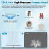 imageHibbent All Metal High Pressure 10 Rainfall Shower Head Showerhead Combo with 4mode Handheld Spray 12 Adjustable Extension Arm Extension Bar Easy Reach Holder 71 Hose ChromeBrushed Nickel