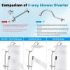 imageHibbent All Metal High Pressure 10 Rainfall Shower Head Showerhead Combo with 4mode Handheld Spray 12 Adjustable Extension Arm Extension Bar Easy Reach Holder 71 Hose ChromeChrome