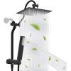 imageHibbent All Metal High Pressure 10 Rainfall Shower Head Showerhead Combo with 4mode Handheld Spray 12 Adjustable Extension Arm Extension Bar Easy Reach Holder 71 Hose ChromeMatte Black