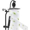 imageHibbent All Metal High Pressure 10 Rainfall Shower Head Showerhead Combo with 4mode Handheld Spray 12 Adjustable Extension Arm Extension Bar Easy Reach Holder 71 Hose ChromeMatte Black