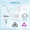 imageHibbent All Metal High Pressure 10 Rainfall Shower Head Showerhead Combo with 4mode Handheld Spray 12 Adjustable Extension Arm Extension Bar Easy Reach Holder 71 Hose ChromeChrome