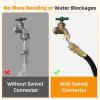 imageHibbent Garden Hose Adapter 34 Inch Swivel Brass Garden Hose Protector Dual Rotation Female to Female Brass Connector with Extra 2 WashersFemale Garden Hose Adapter