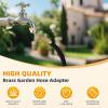 imageHibbent Garden Hose Adapter 34 Inch Swivel Brass Garden Hose Protector Dual Rotation Female to Female Brass Connector with Extra 2 WashersFemale Garden Hose Adapter