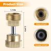 imageHibbent Garden Hose Adapter 34 Inch Swivel Brass Garden Hose Protector Dual Rotation Female to Female Brass Connector with Extra 2 WashersFemale and Male Garden Hose Adapter