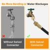 imageHibbent Garden Hose Adapter 34 Inch Swivel Brass Garden Hose Protector Dual Rotation Female to Female Brass Connector with Extra 2 WashersFemale and Male Garden Hose Adapter