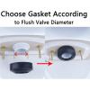 imageHibbent Universal Toilet Tank To Bowl Gaskets with 3 Set Brass Hardware Kits Fits Most 3Inch 35Inch flush valve opening 2Piece Toilet Tanks