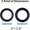 imageHibbent Universal Toilet Tank To Bowl Gaskets with 3 Set Brass Hardware Kits Fits Most 3Inch 35Inch flush valve opening 2Piece Toilet Tanks